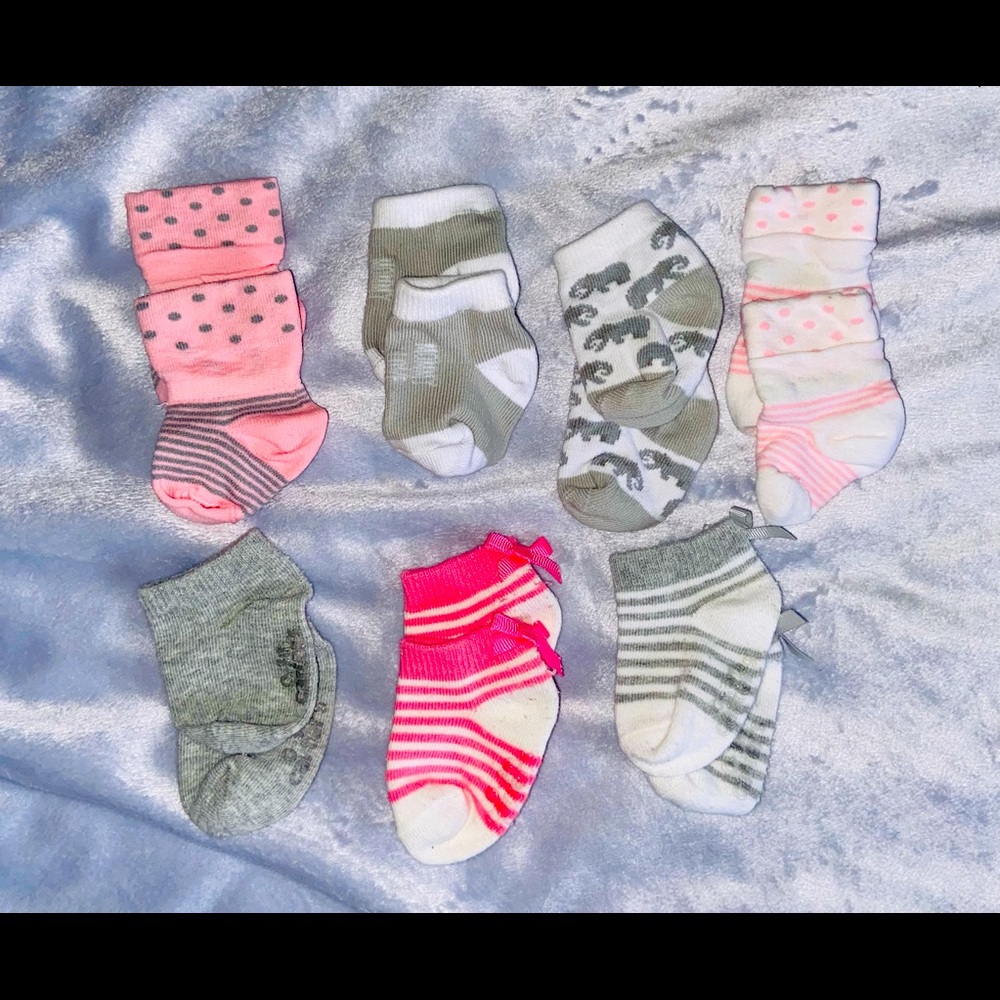 Baby Girl Socks 0-3months preowned